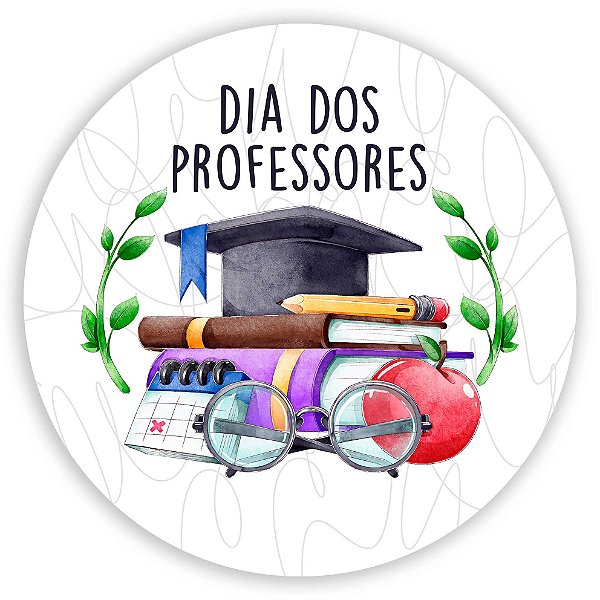 Painel Redondo - Dia dos Professores - Sublimado 3D