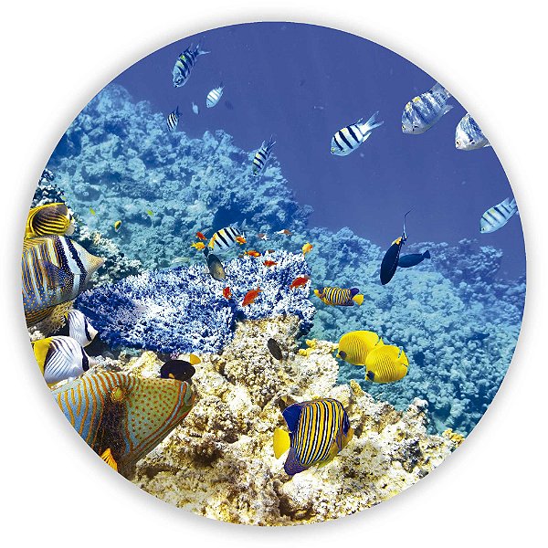 Painel Redondo - Fundo do Mar - Sublimado 3D