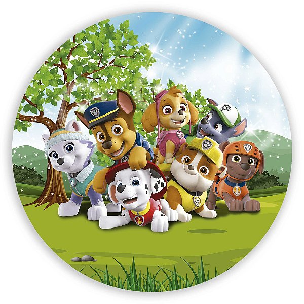 Painel Redondo - Patrulha Canina - Sublimado 3D