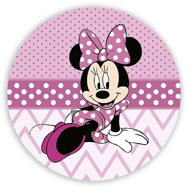 Painel Redondo - Minnie - Sublimado 3D