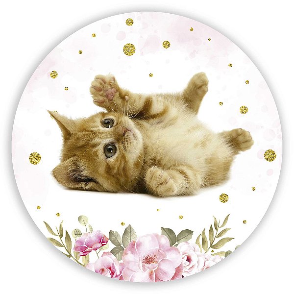 Painel Redondo - Gato - Sublimado 3D
