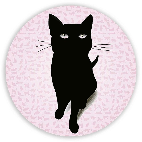 Painel Redondo - Gato - Sublimado 3D