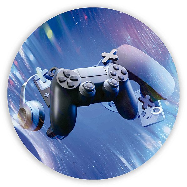 Painel Redondo - Video Games  - Sublimado 3D
