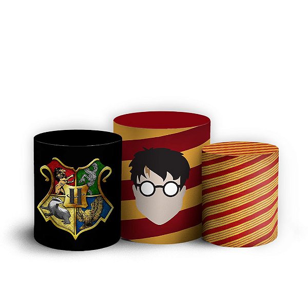 Trio Cilindro - Harry Potter - Sublimado 3D + Elástico