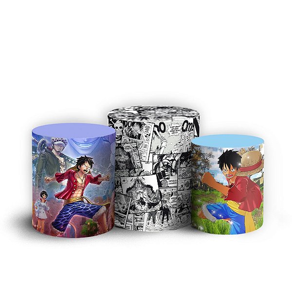 Trio Cilindro - One Piece - Sublimado 3D + Elástico