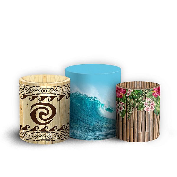 Capas Trio Cilindro Sublimado Vest Facil - Moana Baby