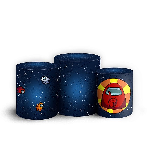 Capas Trio Cilindro Sublimado Vest Facil - Among Us
