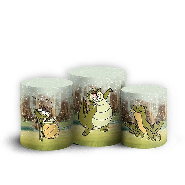 Capas Trio Cilindro Sublimado Vest Facil - Tiana Princesa e o Sapo