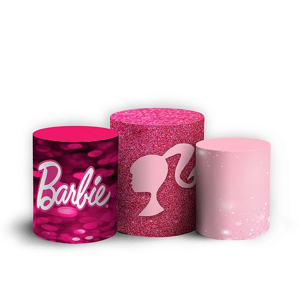 Trio Cilindro - Barbie - Sublimado 3D + Elástico