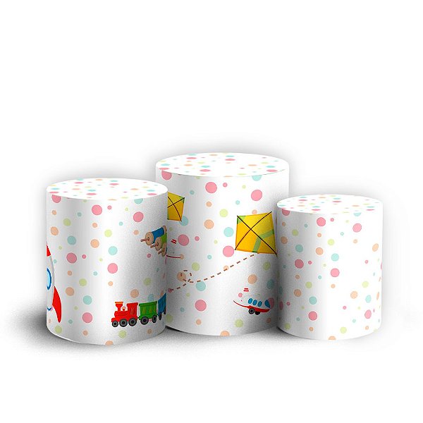 Capas Trio Cilindro Sublimado Vest Facil - Brinquedos