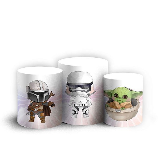 Trio Cilindro -  Star Wars - Sublimado 3D + Elástico