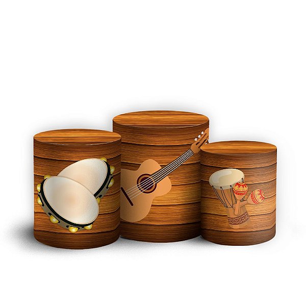 Trio Cilindro - Samba - Sublimado 3D + Elástico