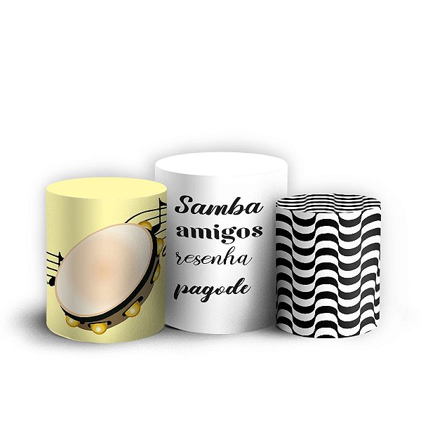 Capas Trio Cilindro Sublimado Vest Facil - Samba
