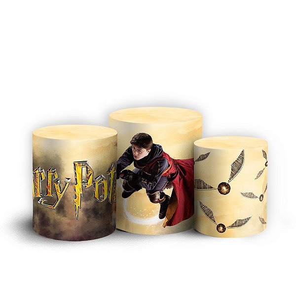 Trio Cilindro -  Harry Potter - Sublimado 3D + Elástico