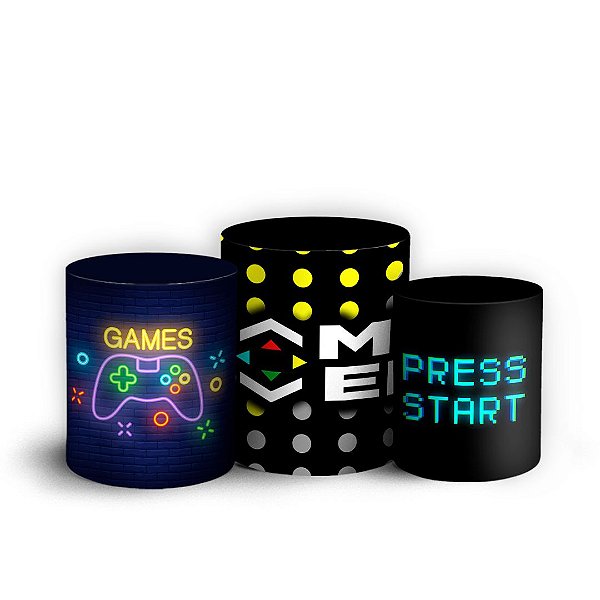 Capas Trio Cilindro Sublimado Vest Facil - Gamer