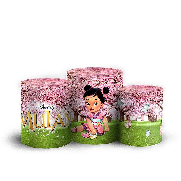 Capas Trio Cilindro Sublimado Vest Facil - Mulan