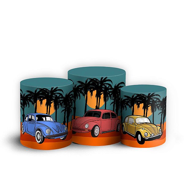 Capas Trio Cilindro Sublimado Vest Facil - Fusca