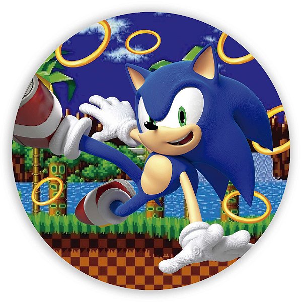 Painel Redondo - Sonic  - Sublimado 3D
