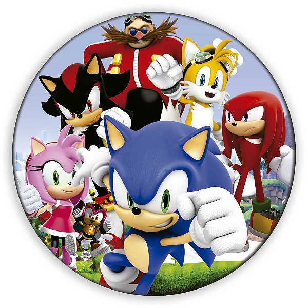 Painel Redondo - Sonic  - Sublimado 3D