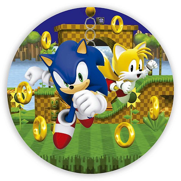 Painel Redondo - Sonic - Sublimado 3D
