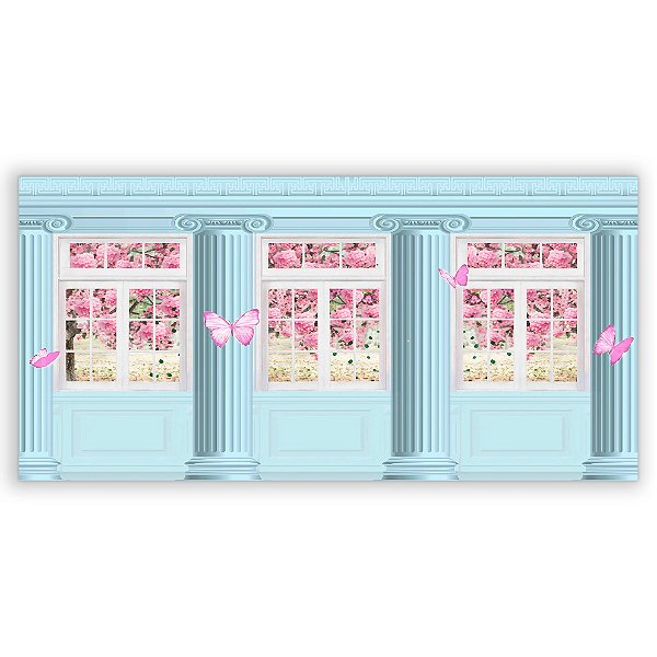 Capa Painel Retangular Sublimado - Floral Parede