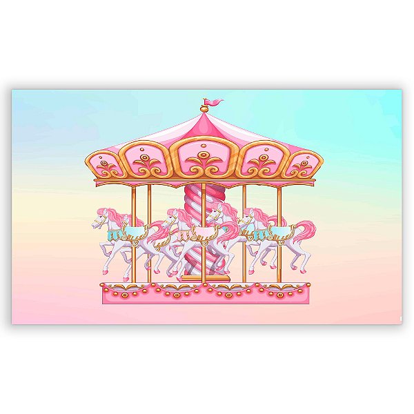 Capa Painel Retangular Sublimado - Carrossel