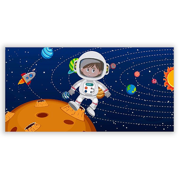 Capa Painel Retangular Sublimado - Astronauta