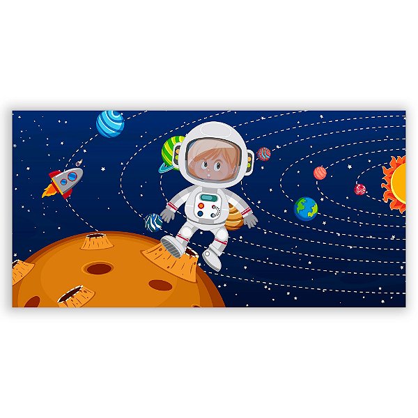 Capa Painel Retangular Sublimado - Astronauta