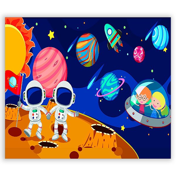 Capa Painel Retangular Sublimado - Astronauta