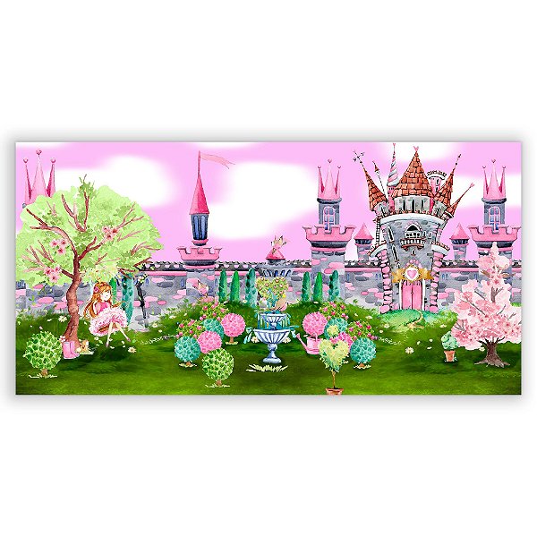 Capa Painel Retangular Sublimado - Jardim Encantado