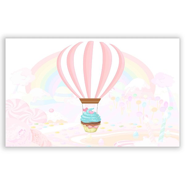 Capa Painel Retangular Sublimado - Balão Doce