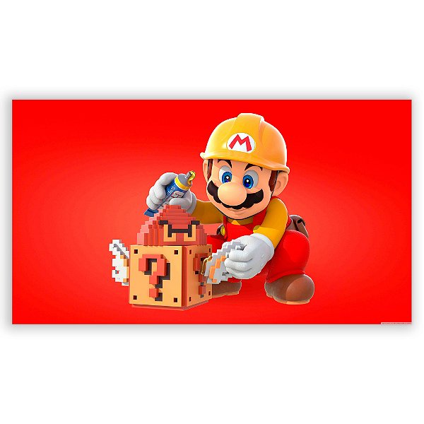 Capa Painel Retangular Sublimado - Super Mario
