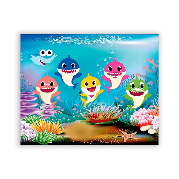 Capa Painel Retangular Sublimado - Baby Shark