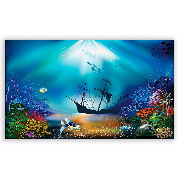 Capa Painel Retangular Sublimado - Fundo do Mar