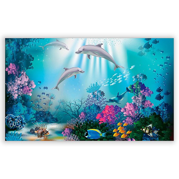 Capa Painel Retangular Sublimado - Fundo do Mar