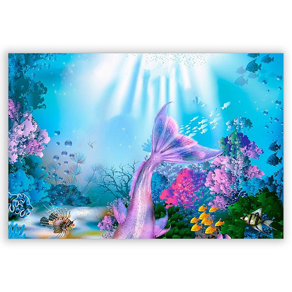 Capa Painel Retangular Sublimado - Fundo do Mar