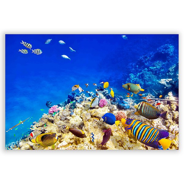 Capa Painel Retangular Sublimado - Fundo do Mar
