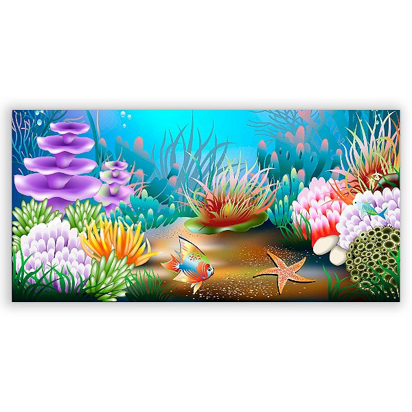 Capa Painel Retangular Sublimado - Fundo do Mar