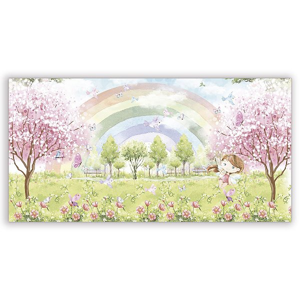 Capa Painel Retangular Sublimado - Jardim Fada