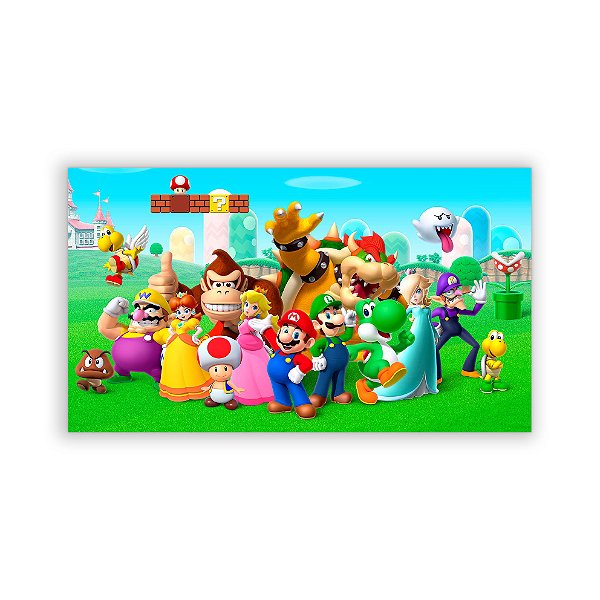 Capa Painel Retangular Sublimado - Super Mario
