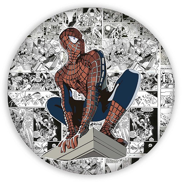 Painel Redondo - Homem Aranha - Sublimado 3D