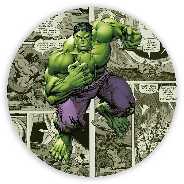 Painel Redondo - Hulk - Sublimado 3D