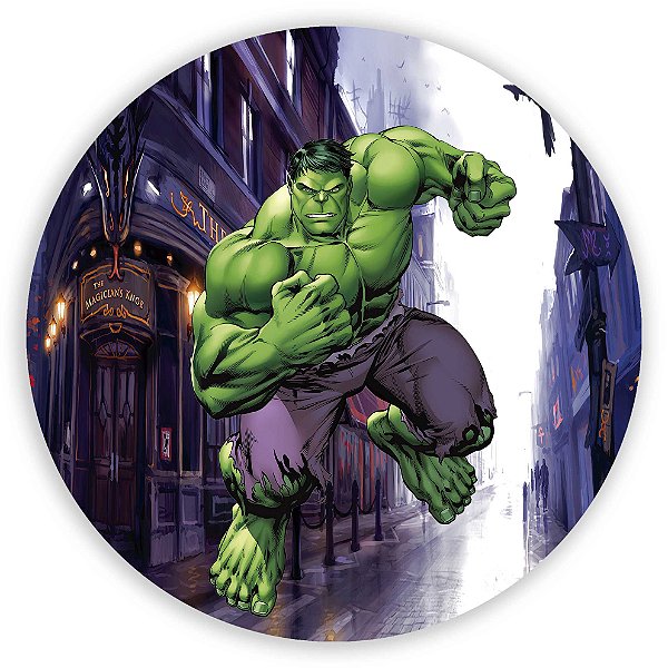 Painel Redondo - Hulk - Sublimado 3D