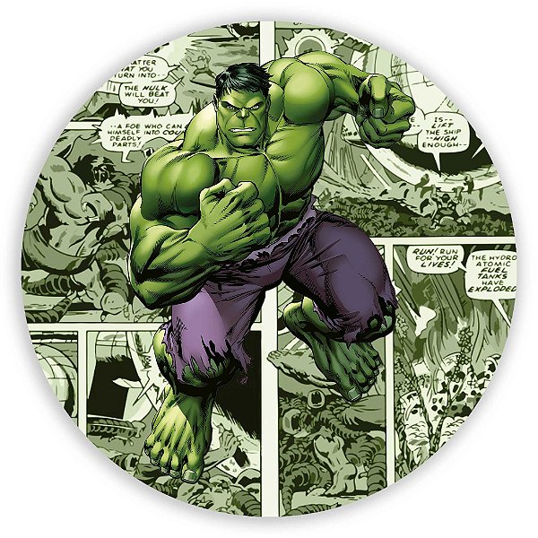 Painel Redondo - Hulk - Sublimado 3D
