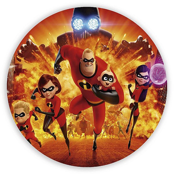 Painel Redondo - Incriveis - Sublimado 3D