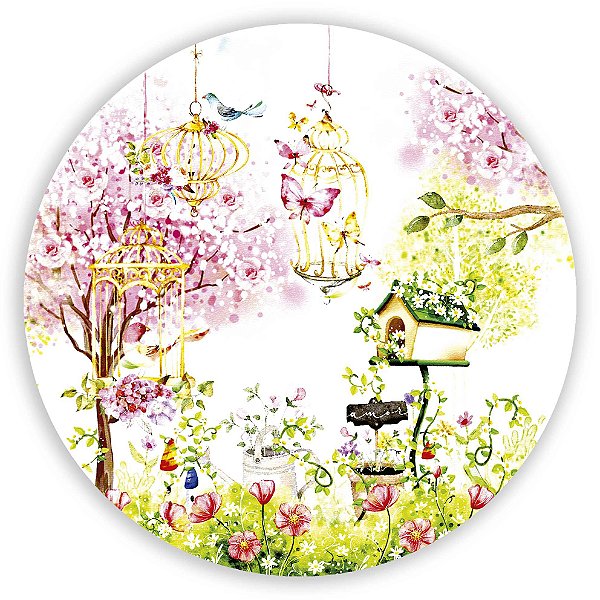 Painel Redondo - Jardim - Sublimado 3D