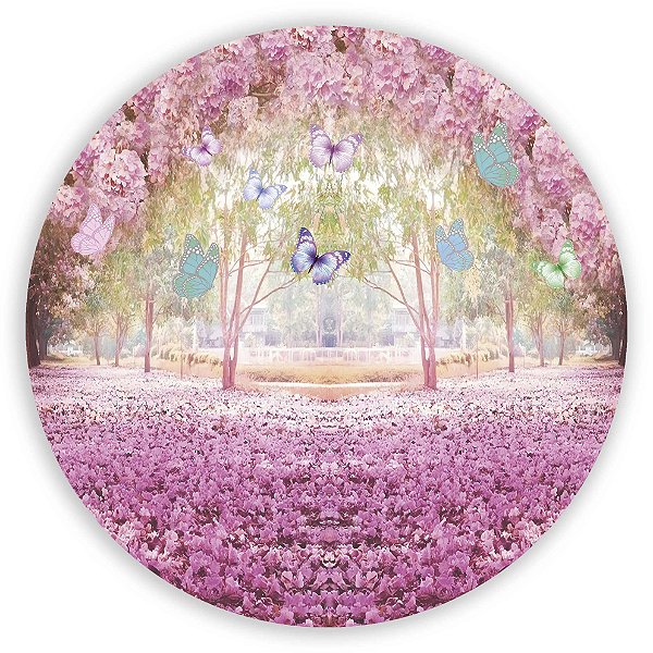 Painel Redondo - Jardim - Sublimado 3D