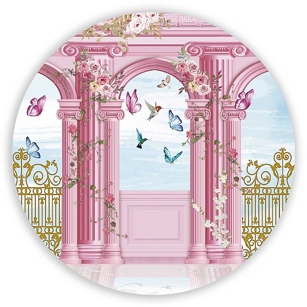 Painel Redondo - Jardim - Sublimado 3D
