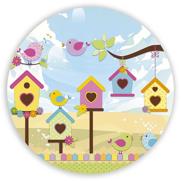 Painel Redondo - Jardim - Sublimado 3D