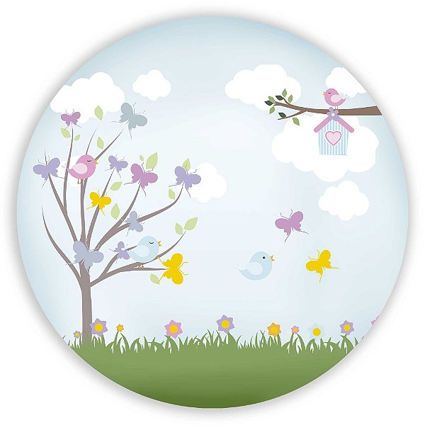 Painel Redondo - Jardim - Sublimado 3D